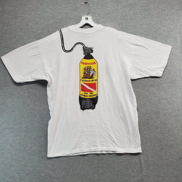 VINTAGE No Problem Men Shirt XL Single Stitch Tortuga Cayman‎ Rum Graphic 90s - Picture 5 of 8